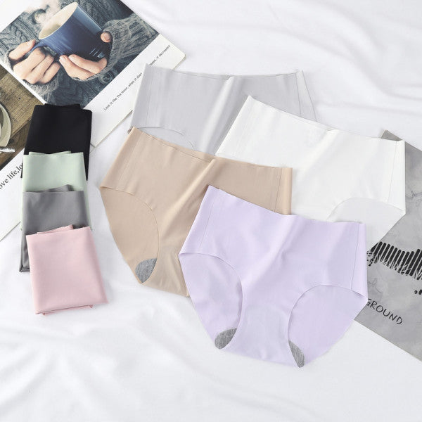 Stylish French Cut Panties Slim Seamless High Waist Soft Nylon Material Underwear's - Skin