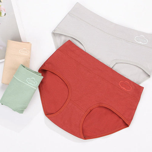 French Cut Elastic Waist Stylish Underwear Plain Color Mini Panty Women Undergarments - Light Gray - Shop N Save