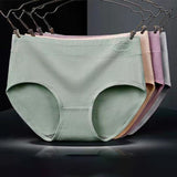 French Cut Elastic Waist Stylish Underwear Plain Color Mini Panty Women Undergarments - Light Gray - Shop N Save