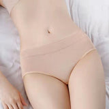 French Cut Elastic Waist Stylish Underwear Plain Color Mini Panty Women Undergarments - Skin - Shop N Save