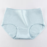 Stay Comfy and Chic with Cotton Blend Elastic Waist Hipster Panties Underwear For Women - Light Blue - Shop N Save