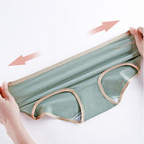 Stylish Two Tone Elastic Waist Hipster Women's Cotton Blend Underwear - Pink - Shop N Save