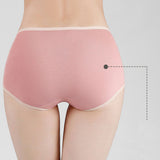 Stylish Two Tone Elastic Waist Hipster Women's Cotton Blend Underwear - Pink - Shop N Save