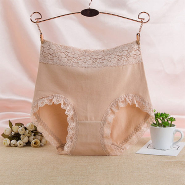 Flawless Lace High Waist Brief Stylish Soft and Comfortable Women's Underwear - Skin - Shop N Save