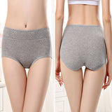Elegant Lace High Waist Women's Brief Stylish Innerwear Comfortable Cotton Blends Underwear - Gray - Shop N Save