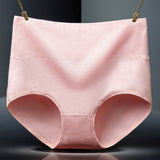 Belly Shaper High Elastic Waist Underwear Brief Stylish Plain Color Women Undergarments - Pink - Shop N Save