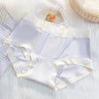 Elastic Waist Two Tone Hipster Panty Women's Innerwear Spandex Underwear's - Light Blue - Shop N Save
