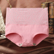 Floral Embossed Print High Elastic Waist Underwear Women Summer Wear Inner Soft Comfy Fabric Women's Panty - Pink - Shop N Save
