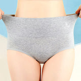 Stylish High Waist Brief Underwear Soft Summer Fabric Elastic Closure Mesh Pattern Underwear - Gray - Shop N Save
