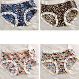 Stylish Animal Print Hipster Panties Soft Breathable Cotton Blend Underwear for Women. Perfect for Summer Fashion - Shop N Save