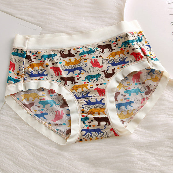 Stylish Animal Print Hipster Panties Soft Breathable Cotton Blend Underwear for Women. Perfect for Summer Fashion - Shop N Save