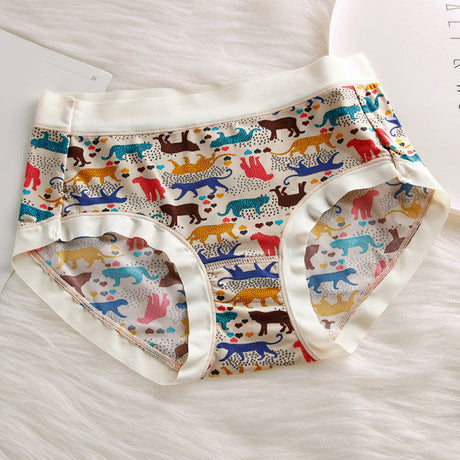 Stylish Animal Print Hipster Panties Soft Breathable Cotton Blend Underwear for Women. Perfect for Summer Fashion - Shop N Save