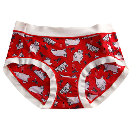 Stylish Animal Cartoon Print Hipster Panties Soft Breathable and Colorful Underwear for Women. - Shop N Save