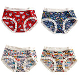 Stylish Floral Cartoon Printed Panty Soft Breathable Women\'s Underwear for Summer Fashion Hipster Style Elastic Closure Multi-Color - Shop N Save