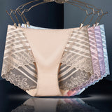 Stylish Floral Lace Hipster Underwear in Soft Cotton Blend Luxury Slim Fit Women's Panty - Skin - Shop N Save