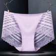Stylish Floral Lace Hipster Underwear in Soft Cotton Blend Luxury Slim Fit Women's Panty - Purple - Shop N Save