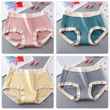 Stylish Cotton Blend Hipsters Comfortable Slim-Fitting Women's Underwear - Blue White - Shop N Save