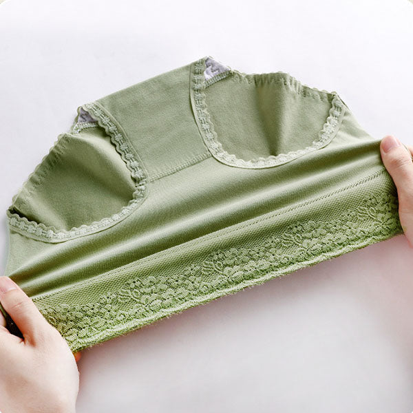 Stylish Lace Patched Hipster Underwear for Women Slim Fit Casual Fashion in Green Spandex - Shop N Save
