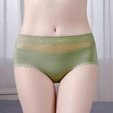 Stylish Lace Patched Hipster Underwear for Women Slim Fit Casual Fashion in Green Spandex - Shop N Save