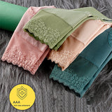 Stylish Lace Hipster Underwear Slim Fit Elastic Waist Dark Green Spandex Thin Fabric Inner Wear for Women - Shop N Save