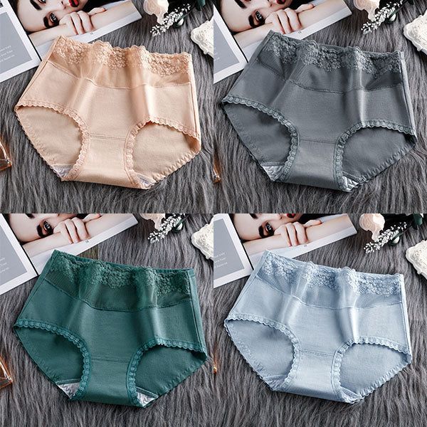 Stylish Lace Hipster Underwear Slim Fit Elastic Waist Dark Green Spandex Thin Fabric Inner Wear for Women - Shop N Save