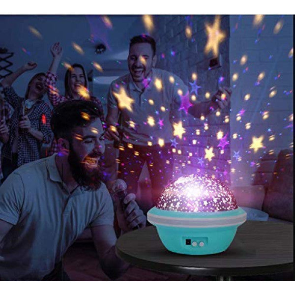 Starry Rotatable Decor Lights USB &amp; Battery Powered Festive Night Lighting for Party Decor Self Assemble - Purple