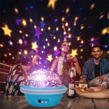 Starry Rotatable Decor Lights USB &amp; Battery Powered Festive Night Lighting for Party Decor Self Assemble - Purple