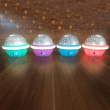 Starry Rotatable Decor Lights USB &amp; Battery Powered Festive Night Lighting for Party Decor Self Assemble - Blue