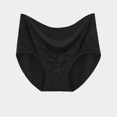 Floral Print Elastic Waist Hipster Soft Breathable Cotton Blend Underwear for Women. Stylish Casual Black Panty. - Shop N Save