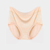 Floral Print Elastic Waist Hipster Underwear Soft Breathable Stylish Women\'s Panties for Casual Comfort in Skin Tone - Shop N Save