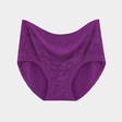 Stylish Floral Hipster Underwear Soft Breathable and Elastic for Women. Normal fit with Cotton Blends and a touch of Spandex. Purple Casual wear. - Shop N Save