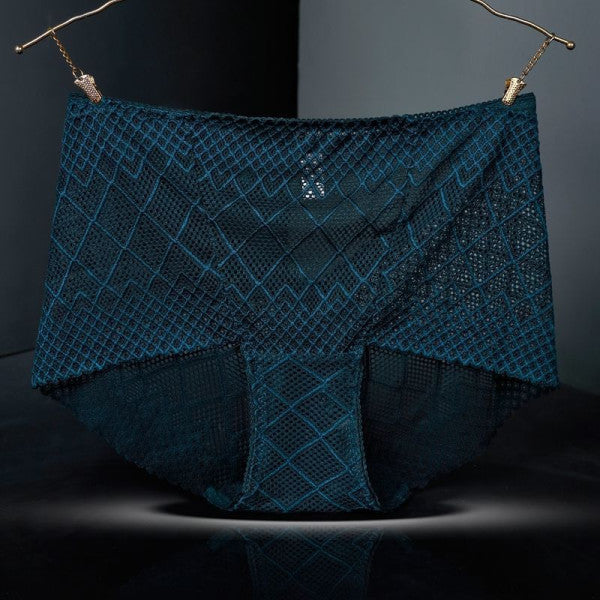 Ultra Chic Black Geometric Print Women\'s Hipster Underwear Stretchable Light Fabric Comfy Fit - Shop N Save