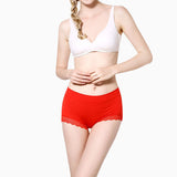 Bold Lace Hipster Underwear Feminine Red Color Breathable and Thin Fabric Perfect for Casual Occasions. Must-have for Women! - Shop N Save