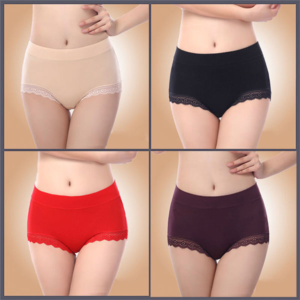 Bold Lace Hipster Underwear Feminine Red Color Breathable and Thin Fabric Perfect for Casual Occasions. Must-have for Women! - Shop N Save