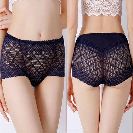 Ultra Chic Black Geometric Print Women\'s Hipster Underwear Stretchable Light Fabric Comfy Fit - Shop N Save