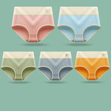 Comfortable and Stylish High Waist Elastic Hipster Underwear for Women Light Pink Cotton Blends. Perfect for Everyday Casual Wear! - Shop N Save