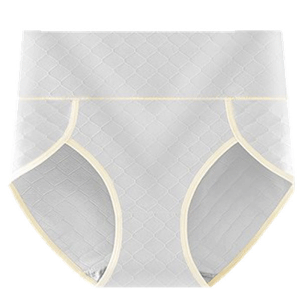 Stylish Gray Geometric Hipster Underwear Soft Fabric Women\'s Panties with Wide Elastic Waist Perfect for Fashionable Girls - Shop N Save