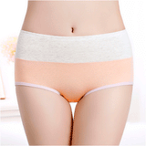 Stylish Elastic Waist Two Tone Cotton Blend Hipster Underwear for Women Soft Fabric Slim Fitted Stretchable Orange - Shop N Save