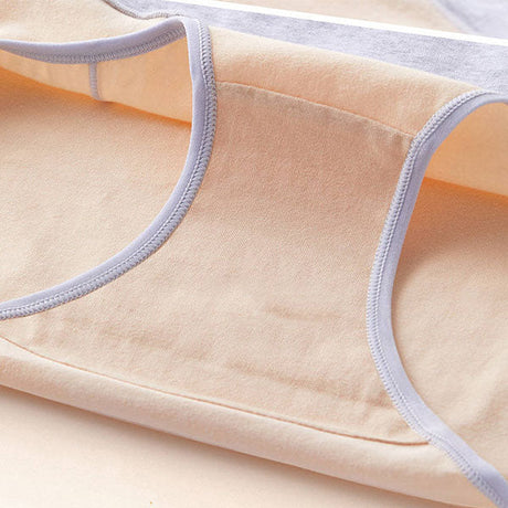 Stylish Elastic Waist Two Tone Cotton Blend Hipster Underwear for Women Soft Fabric Slim Fitted Stretchable Orange - Shop N Save