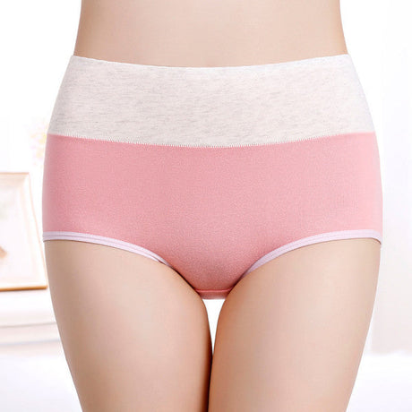 Stylish Gray Pink Elastic Waist Women\'s Hipster Underwear Soft Fabric Slim Fitted Stretchable Cotton Blend Material - Shop N Save