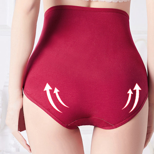Comfortable Wine Red Cotton Blend Women\'s Hipster Underwear Soft Fabric Elastic Waist Perfect Innerwear for Girls - Shop N Save