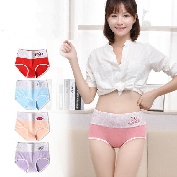 Girls\' Wide Waist Underwear Flexible and Thin Two Tone Panty with Letters Print Perfect Casual Inner Wear for Women! - Shop N Save