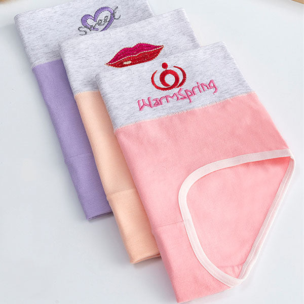 Girls\' Wide Waist Underwear Flexible and Thin Two Tone Panty with Letters Print Perfect Casual Inner Wear for Women! - Shop N Save