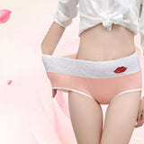 Orange Lips Mesh Hipster Underwear Comfy Women\'s Inner Wear Panty with Wide Elastic Waist and Cotton Blend Fabric - Shop N Save