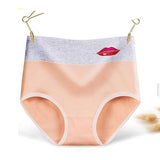 Orange Lips Mesh Hipster Underwear Comfy Women\'s Inner Wear Panty with Wide Elastic Waist and Cotton Blend Fabric - Shop N Save