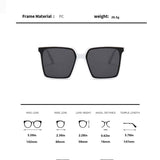 Stylish Square Shape Sunglasses for Women Fashionable Large Lens Sun Protective Eyewear Designer Girls Wear Plastic Frame and Safety Fibre Lens - Shop N Save