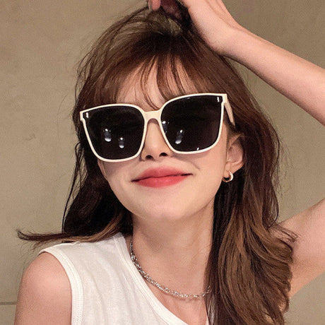 Stylish Square Shape Sunglasses for Women Fashionable Large Lens Sun Protective Eyewear Designer Girls Wear Plastic Frame and Safety Fibre Lens - Shop N Save