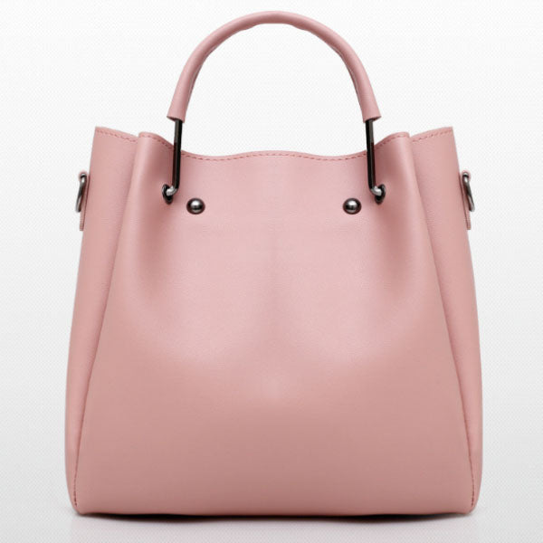 Ultimate Pink Trio Stylish and Versatile Women\'s Bag Set with Zipper Closure Double Handles Perfect for any Casual Look