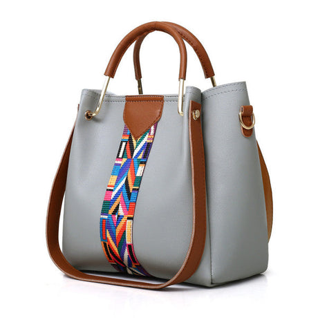 Unleash Your Fashionista with our 4-Piece Gray Synthetic Leather Luxury Handbag Set for Women. Get Maximum Style and Functionality with Double Handles Adjustable Strap and Zipper Closure!