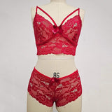 Sexy Seduction Wine Red Push Up Bra &amp; French Cut Panty Set Soft Elastic &amp; See Through Lingerie for Women